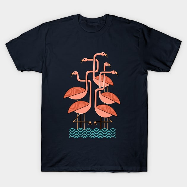 Flamingos T-Shirt by coffeeman